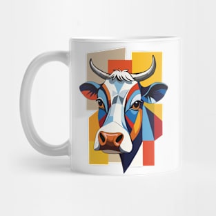 Colorful Geometric Cow Mug